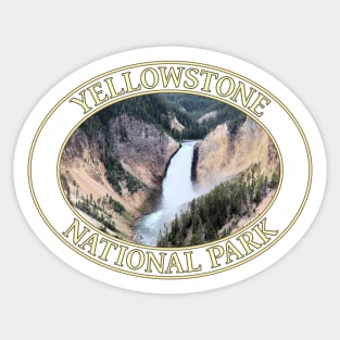 Lower Yellowstone Falls at Yellowstone National Park in Wyoming Sticker